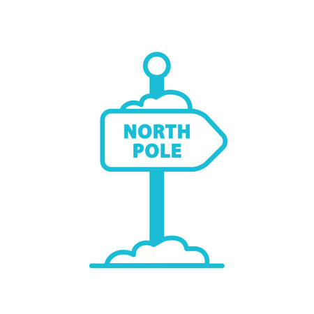 Direction North pole sign. From blue icon set.のイラスト素材
