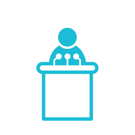 Press room meeting conference icon, avatar, people white backgroundのイラスト素材