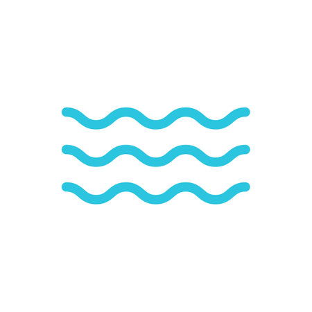 Waves icon. From blue iconのイラスト素材