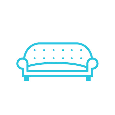 Two place sofa couch icon From blue icon set.のイラスト素材