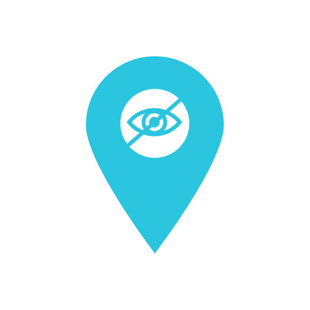Location, Destination icon, hidden. From blue icon set.のイラスト素材