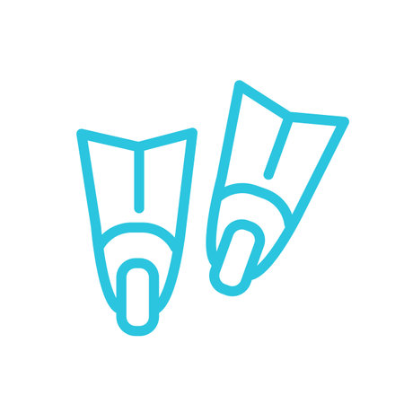 Flippers. Diving equipment. From blue icon set.のイラスト素材