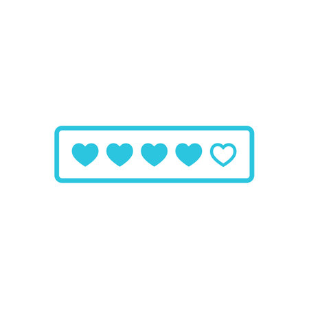 Lives, hearts icon. Isolated on white background