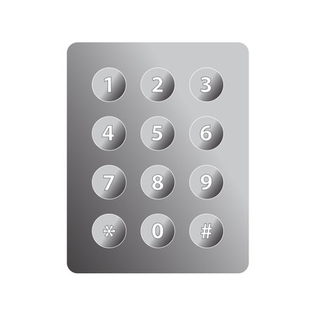 Numeric digital securtiy lock system pad backgroundのイラスト素材