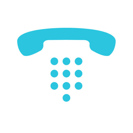 Calling  dial number pad icon isolated on white background. From blue icon set.のイラスト素材