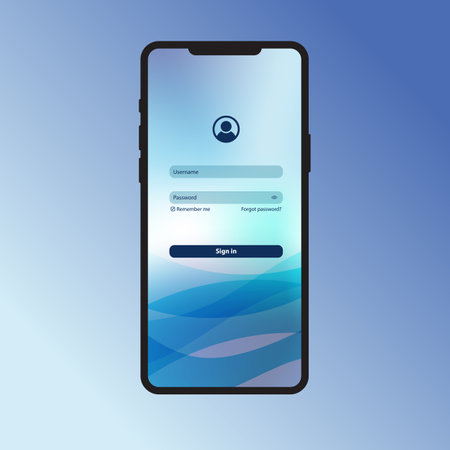 UI Secure sign in window design. Abstract background template. Web design template.のイラスト素材