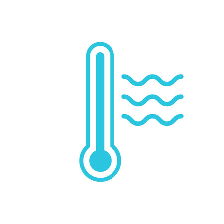 Extreme heat wave icon. Isolated on white background. From blue icon set.