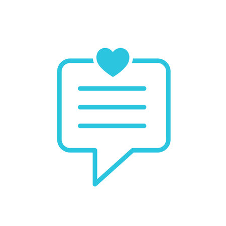 Chat bubble icon. Isolated on white background. Blue icon set.のイラスト素材