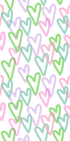 Valentine colorful hearts Seamless pattern Design, Web banner