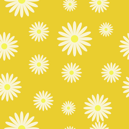 seamless pattern of daisiesのイラスト素材