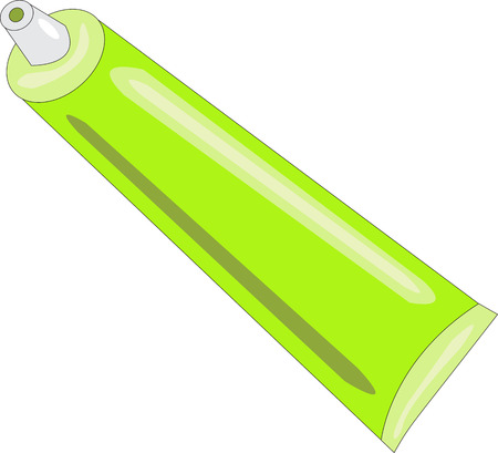 Green tube of toothpasteのイラスト素材