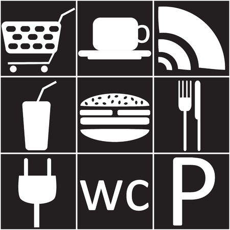 Icons of service for refuelingのイラスト素材