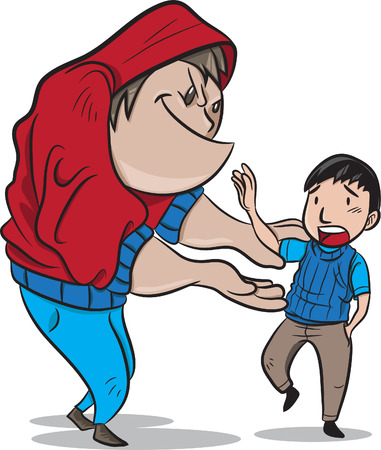 Vector illustration of a guy extorting moneyのイラスト素材