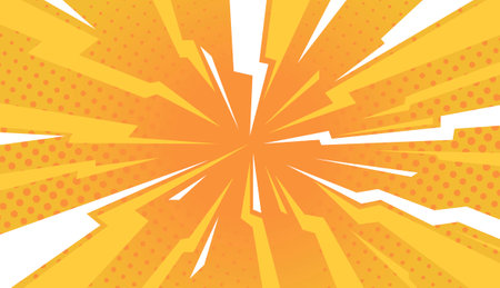 Vector image of pop art orange background, with zippers directed towards the centerのイラスト素材