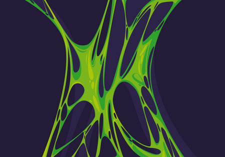 abstract vector background with green and blue elements on a dark backgroundのイラスト素材