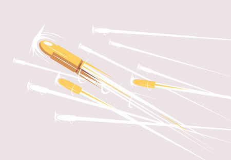 Vector illustration of a syringe on a light background with white linesのイラスト素材