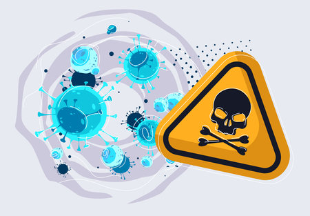 Coronavirus 2019-nCoV. warning sign. vector illustration.のイラスト素材