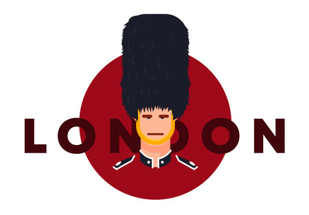 Soldier of the royal family. Vector illustration in flat style.のイラスト素材