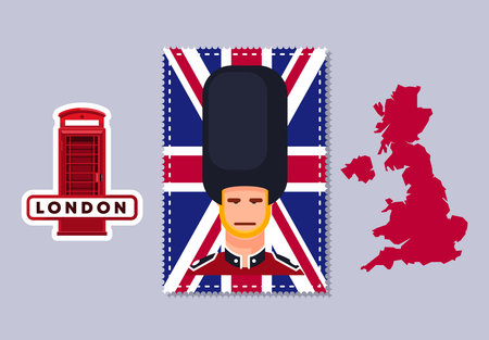 London concept with icons design, vector illustration 10 eps graphic.のイラスト素材