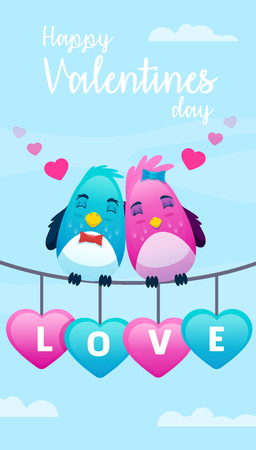 Happy valentines day cardのイラスト素材