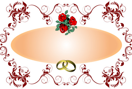 Wedding or Valentine`s day card vector illustrationのイラスト素材