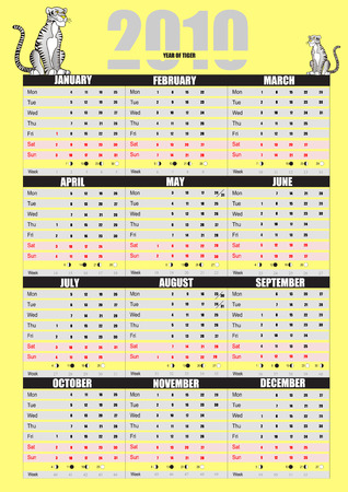 2010 calendar. Can be used as organizer のイラスト素材