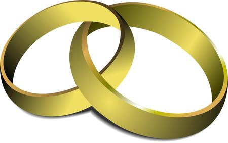 Wedding rings. Vector illustrationのイラスト素材