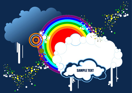 Blue abstract sky background. Vector illustrationのイラスト素材