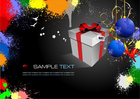 Christmas grunge background. Vector illustration. Invitation cardのイラスト素材