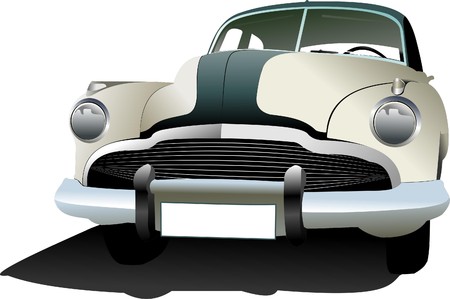 Old vintage car. Colored illustration for designersのイラスト素材