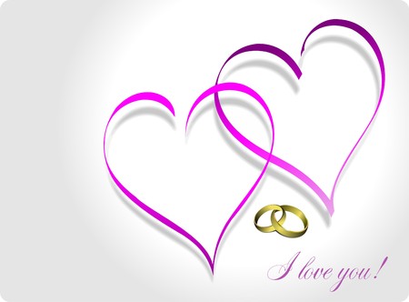 Valentine`s Day  Greeting Card. Wedding greeting card  illustrationのイラスト素材