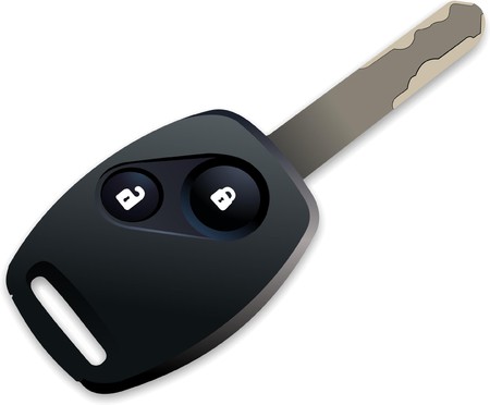 Car key with remote control isolated over white background のイラスト素材