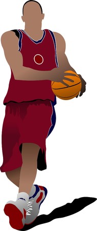 Basketball players.   illustrationのイラスト素材