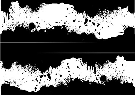 Grunge blot banner.  illustration for designersのイラスト素材