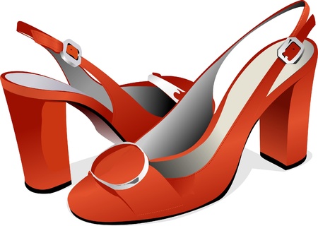 Fashion woman shoes. Vector illustrationのイラスト素材