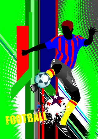 Football Poster. Soccer playerのイラスト素材