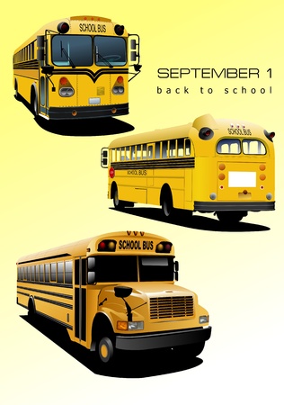 Yellow school bus. のイラスト素材
