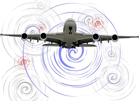 Passenger  Airplane on the air. のイラスト素材
