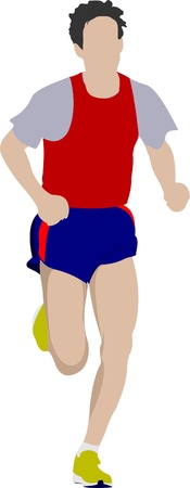 The running man. Vector illustrationのイラスト素材