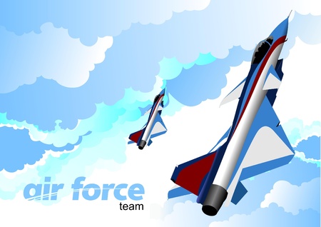 Air force team. Vector illustrationのイラスト素材