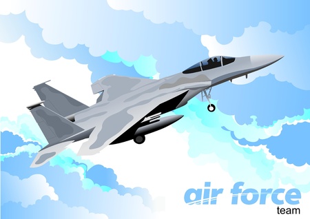 Vector combat aircraftのイラスト素材