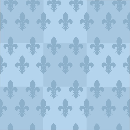 Blue cover for brochure with seamless background and royal lily. vector illustrationのイラスト素材