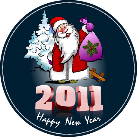 Greeting card for Christmas and happy New Yearのイラスト素材