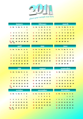2011 calendar. のイラスト素材
