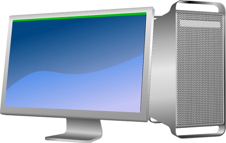 Flat computer monitor.のイラスト素材
