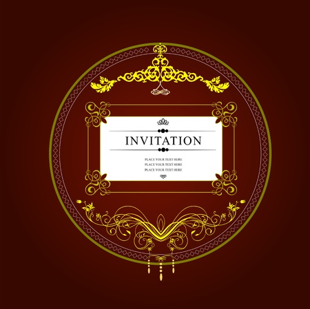 Wedding or Valentine`s day vintage style card. Vector illustrationのイラスト素材
