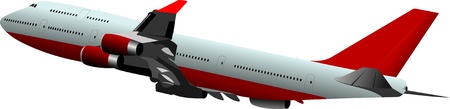 Passenger Airplanes.  Colored Vector illustration for designersのイラスト素材