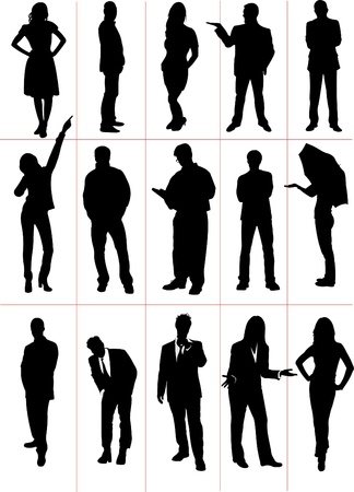 People  silhouettes. Vector illustrationのイラスト素材