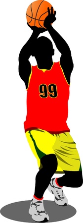Basketball player. Vector illustrationのイラスト素材