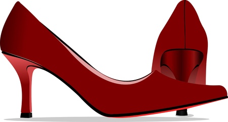 Fashion woman red shoes. Vector illustrationのイラスト素材